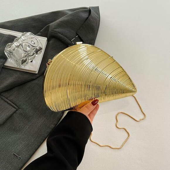 Acrylic Evening Clutch Bag Women Glitter Purse Small Shoulder Formal Event - Picture 4 of 8